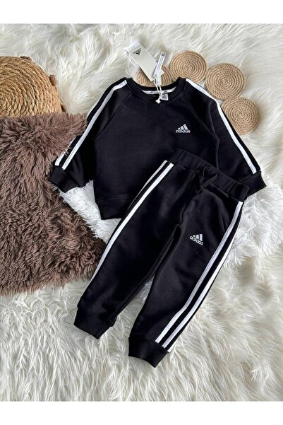 Karan Kids Unisex Black Striped Children's Suit