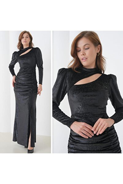 CİXAPLE Βραδινό φόρεμα Velvet με τύπωμα