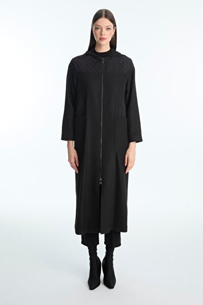 Zühre Hooded Zippered Black Wear and Go Bag Gç-0314