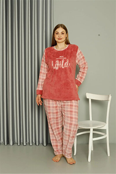 alfa expres Clothing Fleece Women's Plus Size Powder Pajama Set