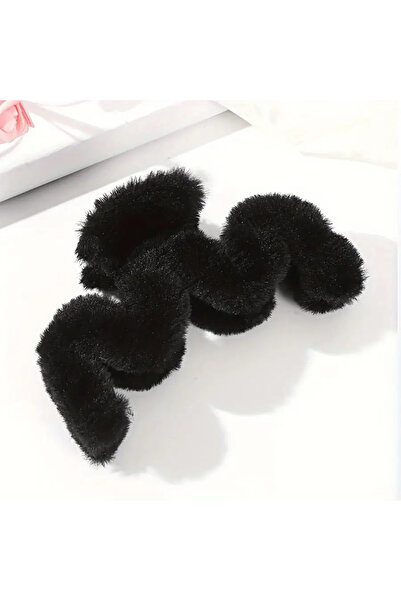 Silay mağaza Large Plush Claw Clip – Soft Velvet Texture – Winter Hair Access...