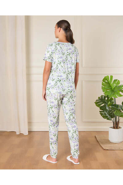 REDTAG Women White Printed Pajama Set (2 Piece)