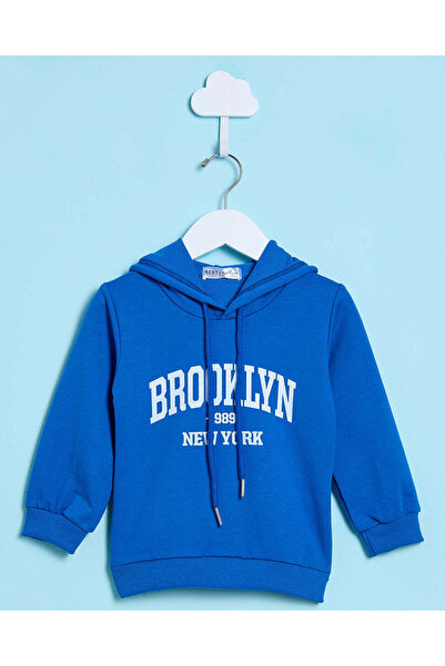 REDTAG Infant Boys Blue Printed Sweatshirt