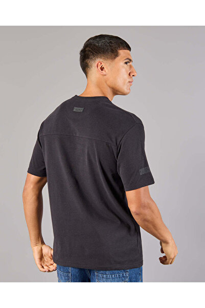 REDTAG Men Black Printed Lounge T-Shirt