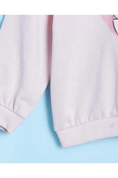 REDTAG Infant Girls Pink Marie Cat Print Sweatshirt