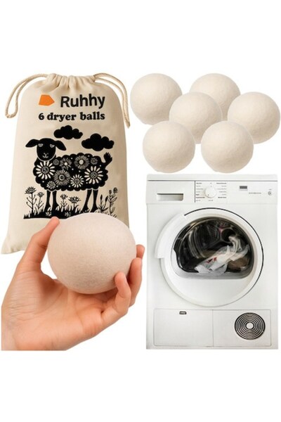 Ruhhy Set de 6 bile de uscător de lână
