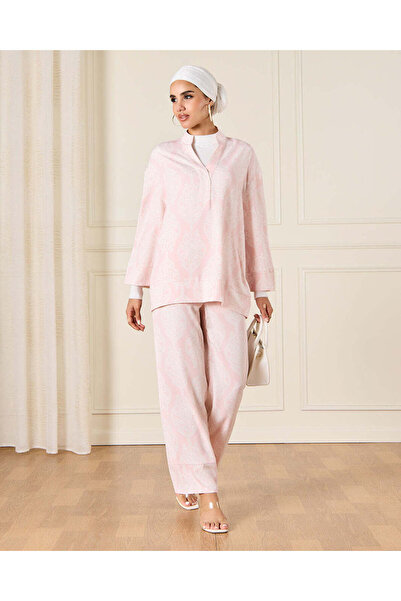 REDTAG Women Pink Printed Wide leg Trouser