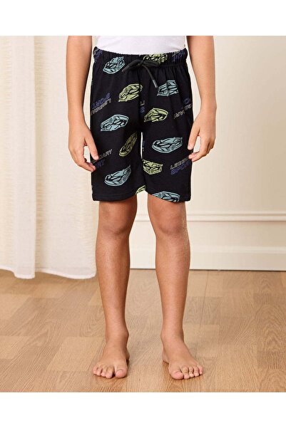 REDTAG Boys Black Cars Printed Pyjama Set (2 Piece)