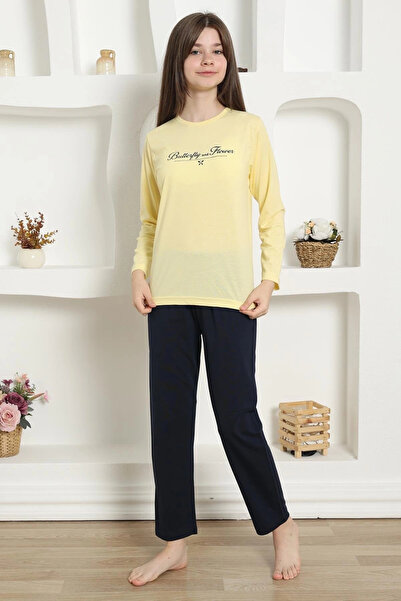 alfa expres Clothing Girls' Combed Cotton Pajama Set Yellow