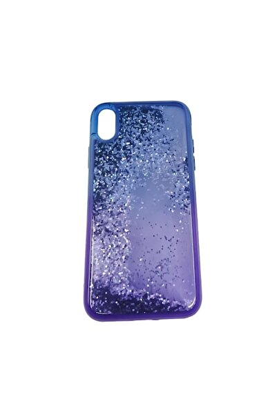 Doty Carcasă cu sclipici ondulat pentru iPhone XR, silicon lichid, violet/alb...