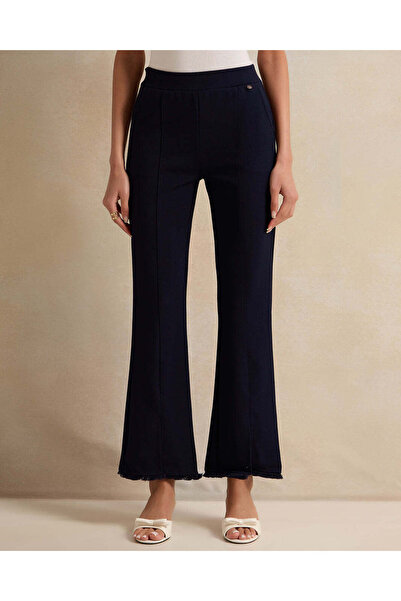 REDTAG Women Navy Flared Trousers