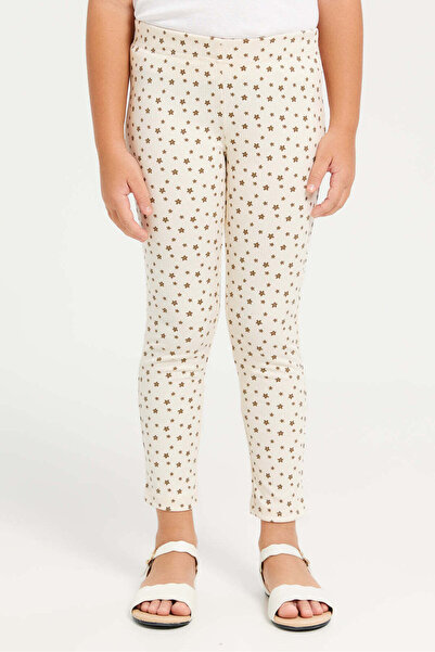 REDTAG Girls Cream Allover Print Casual Set (2 Piece)