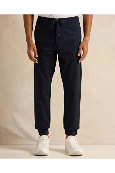 REDTAG Men Navy Twill Joggers