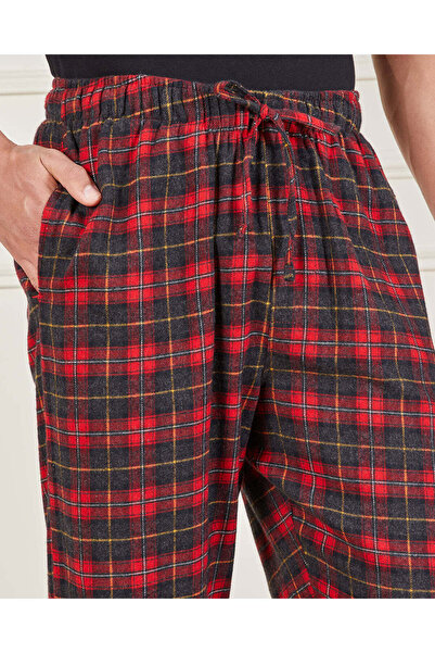 REDTAG Men RedFlannel Pyjama Bottom