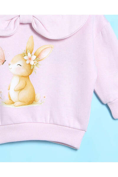 REDTAG Infant Girls Pink Printed Sweatshirt