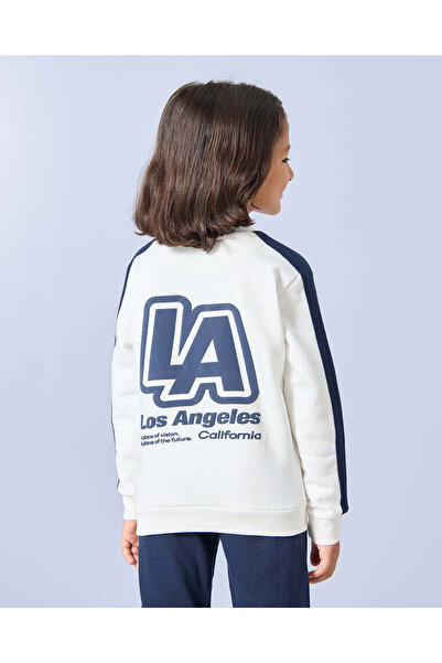 REDTAG Boys White Printed Sweatshirt