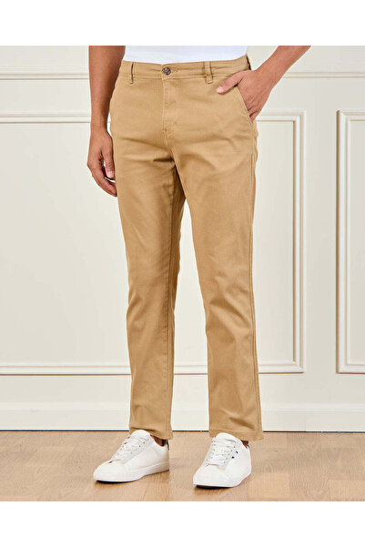 REDTAG Men Beige Casual Trousers