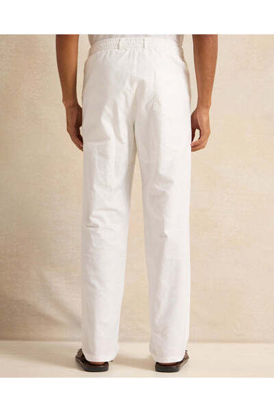 REDTAG Men White Casual Trousers