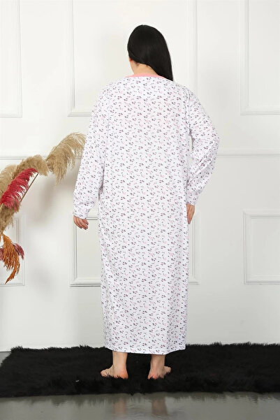 alfa expres Clothing Plus Size Long Sleeve White Mother Nightgown