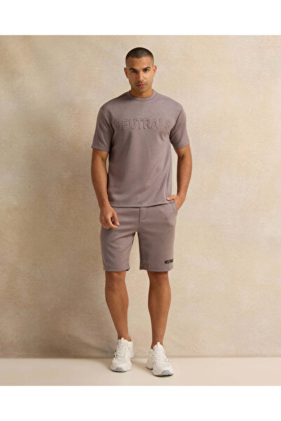 REDTAG Men Grey Plain Lounge Short