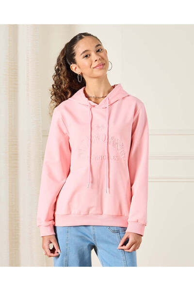 REDTAG Senior Girls Pink California Sweatshirt