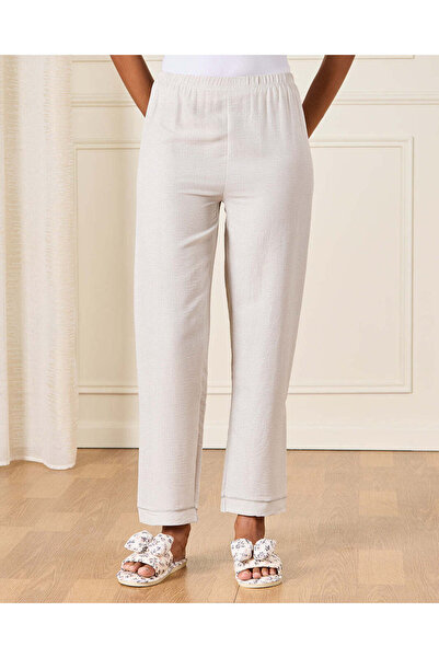 REDTAG Women Beige Collared Pyjama Set (2 Piece)