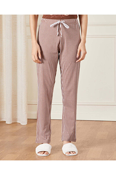 REDTAG Women Brown Printed Pyjama Set (2 Piece)