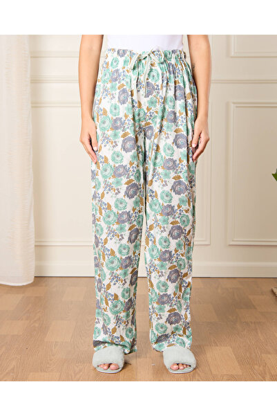 REDTAG Women White Floral Print Pyjama Bottom