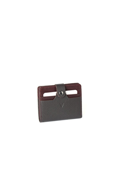 Ahıska Deri Ahıska Snap Fastener Men's Leather Card Holder 610