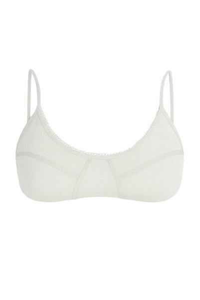 ÖZKAN underwear Özkan 40413 4-Pack Girls' 95% Cotton No-Cup No-Wire No-Pad Training Bra Thin Straps Es