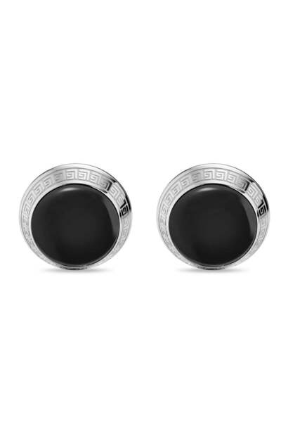 Guy Laroche Alain Black and Silver Luxury Cufflinks For Men
