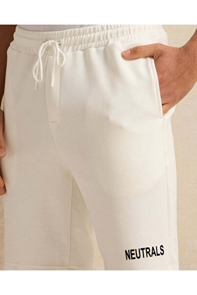 REDTAG Men Ivory Lounge Printed Short