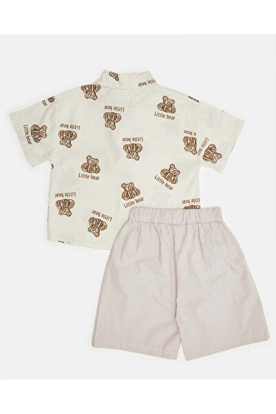 REDTAG Boys Ecru Printed Casual Set (2 Piece)