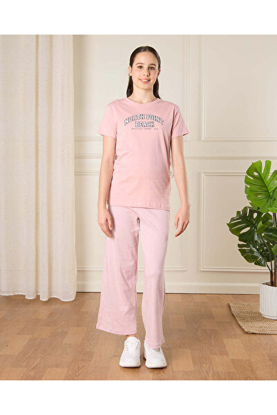 REDTAG Senior Girls Pink Embellished Wide Leg Pants