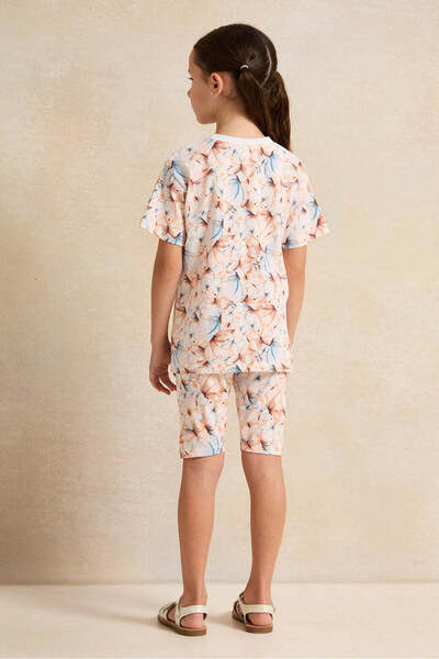 REDTAG Girls White Butterfly Printed Casual Set (2 Piece)