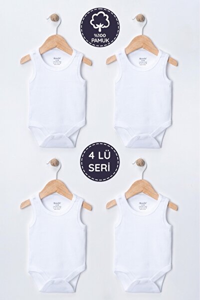 Buude Kids Cotton Snap Fastener Baby 4-Piece Badi Set (3-6-9-12 Months) All Series