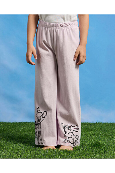 REDTAG Girls Blue Bambi Placement Print Pyjama Set (2 Piece)