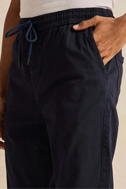 REDTAG Men Navy Twill Joggers