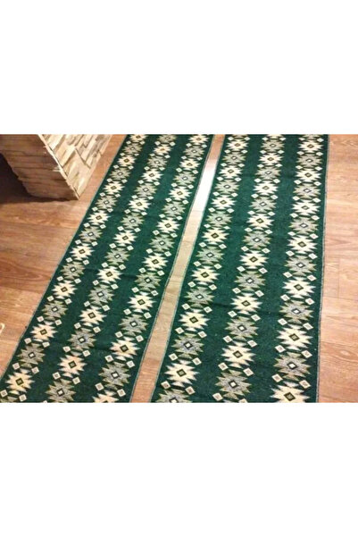 OEM 1+1 Traditional Rugs, 60 x 150 cm, Green and Cream, Rustic 2