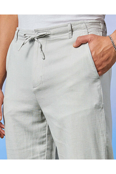 REDTAG Men Grey Relax Fit Trouser