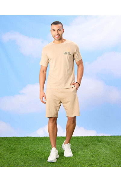 REDTAG Men Beige Active Shorts