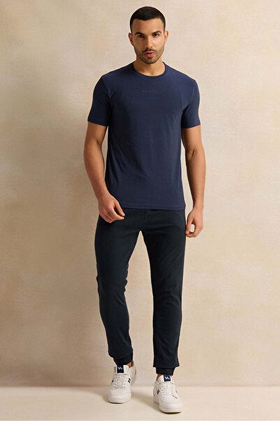 REDTAG Men Navy Twill Joggers