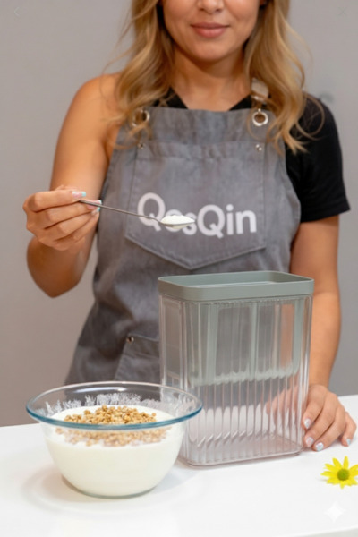 QesQin Yoğurt Süzücü Süzme Yoğurt Filtresi | Pratik & Hijyenik Yoğurt Süzgeci | Ev Yapımı Lezzet