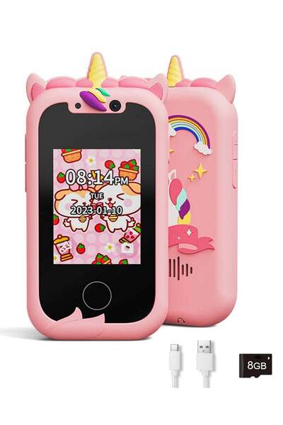 Generic Kids Smart Phone Toy with Unicorn Educational Games and 8GB SD Card