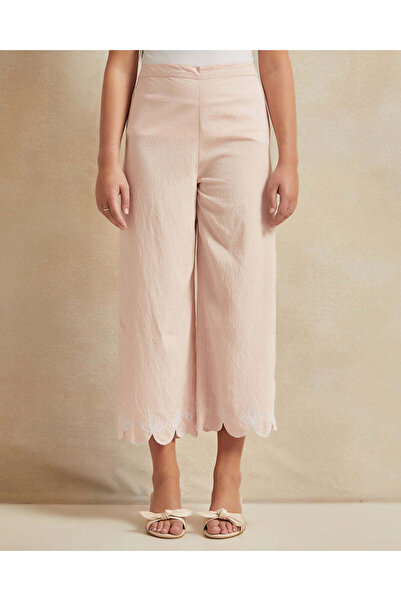 REDTAG Senior Girls Pink Embroidered Culottes