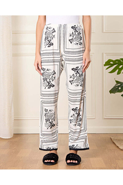 REDTAG Women Ivory Printed Pyjama Set (2 Piece)