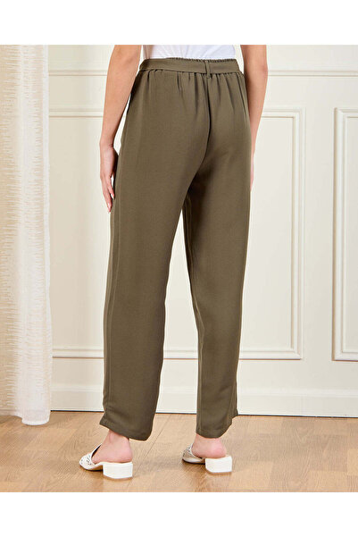 REDTAG Senior Girls Green WideLeg Trouser