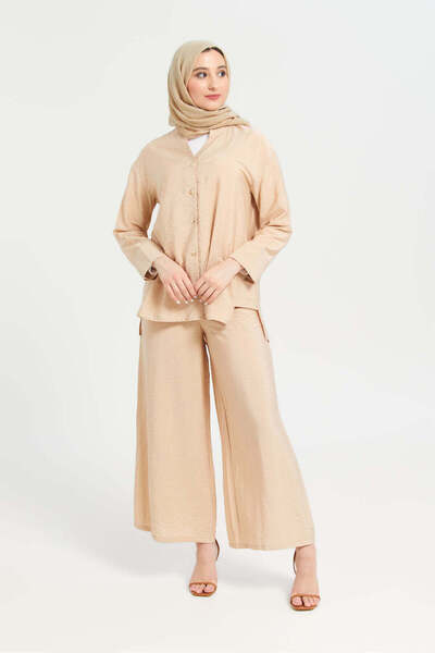 REDTAG Cream A Line Trousers