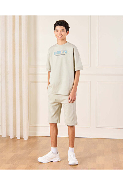 REDTAG Senior Boys Mint Brooklyn Print Casual Set (2 Piece)