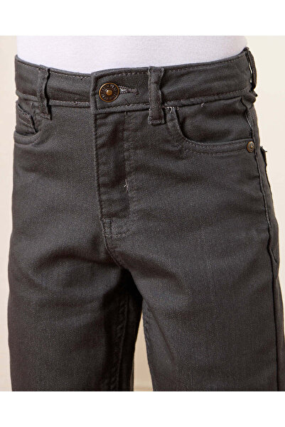 REDTAG Boys Charcoal Solid Shorts